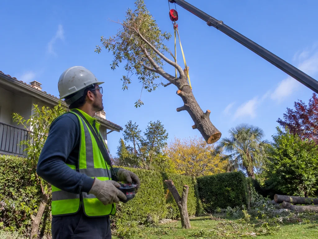 Crane-Assisted Tree Removal